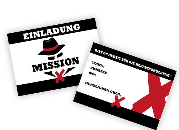 Mission X einladungen